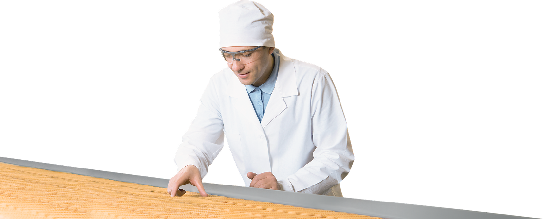Мужчина с продукцией